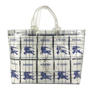 BURBERRY 8079639 EKD logo Bag Shoulder Bag Tote Bag Vinyl clear/blue